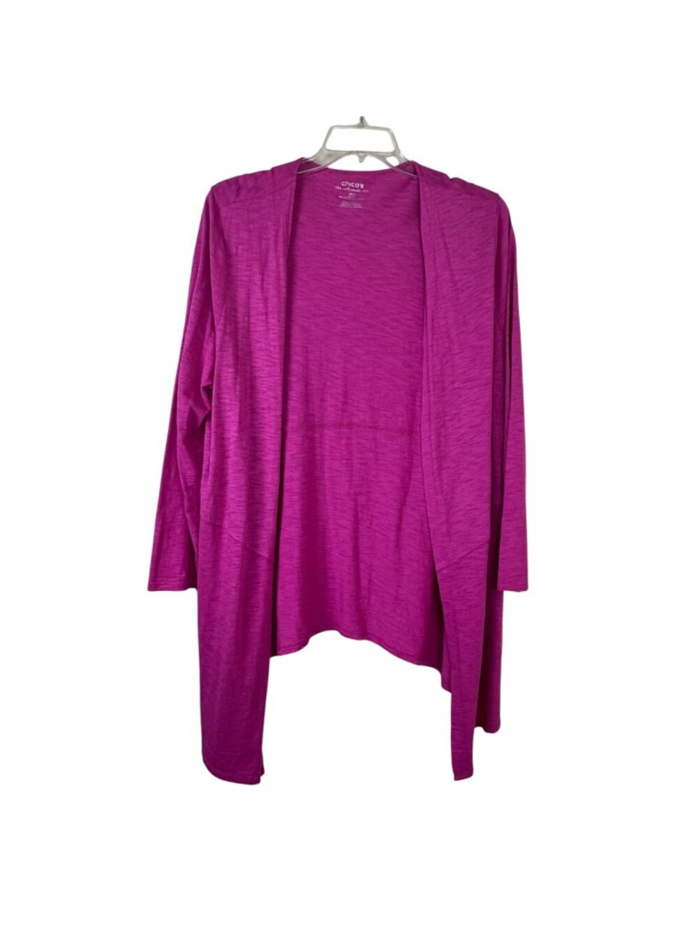 Chico's The Ultimate Tee Pink Open Cardigan Size 3 (US XL/16) Colorful Casual